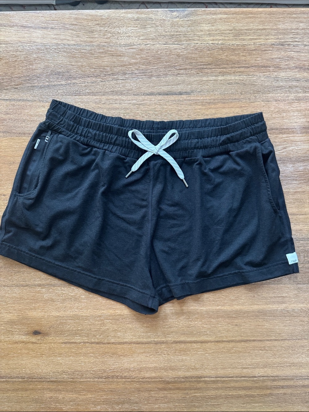 Vuori Black Athletic Shorts with Drawstring